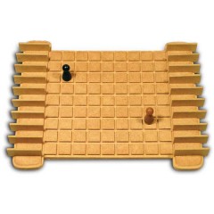 Jogo de dama com tabuleiro de madeira mdf + 24 peças - COLUNA