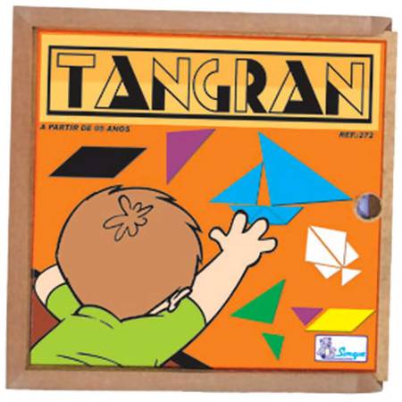 Tangram - CX em madeira - 10 JOGOS - 70 pçs.