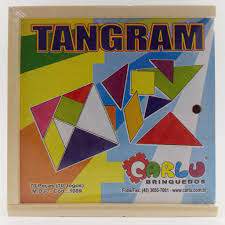 Tangram MDF - 70 PÇ  - caixa madeira