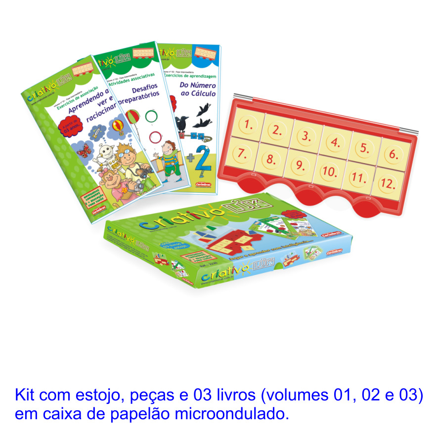 Criativo Lük – conjunto estojo mais 3 livros