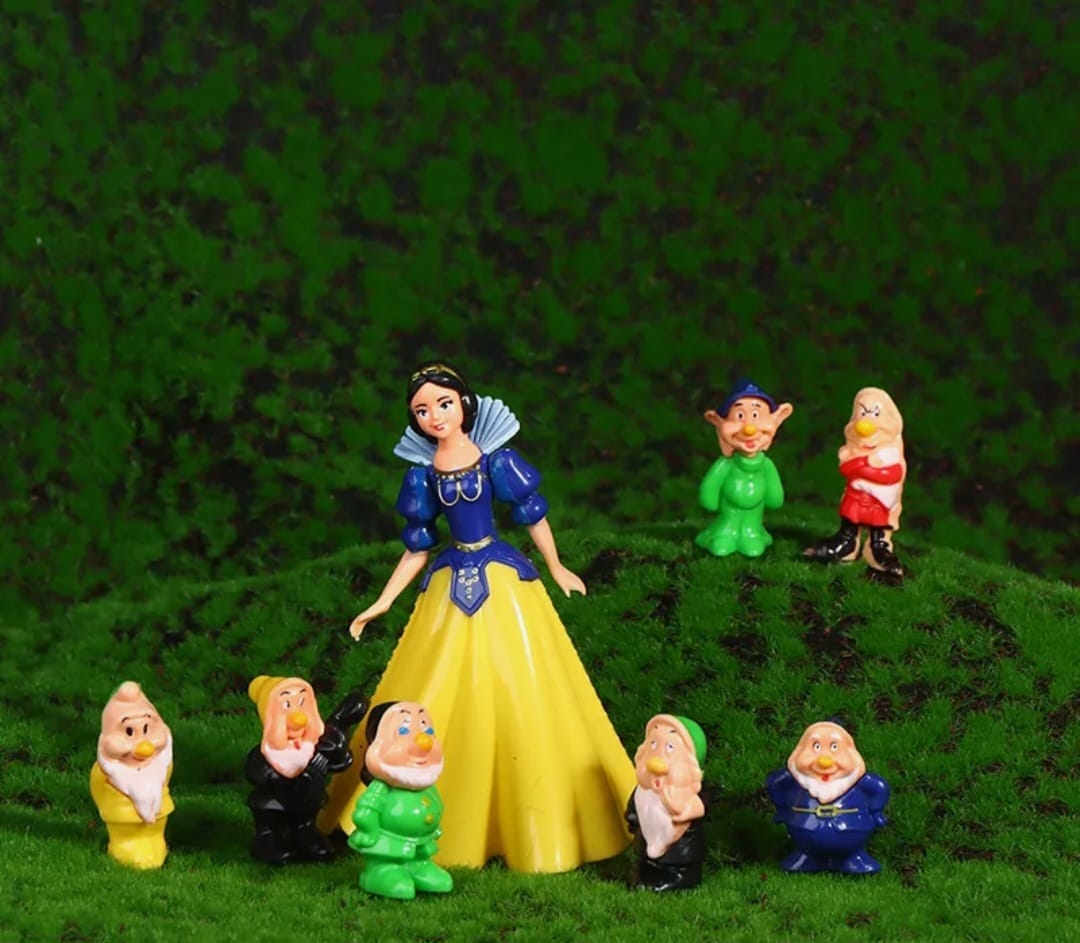 Kit Miniatura - Branca de Neve e os Sete Anões. 8 pç